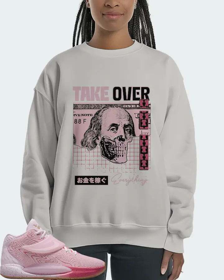 Nike KD 14 Sneaker Matching Grey Sweatshirt (Take Over) - View 3