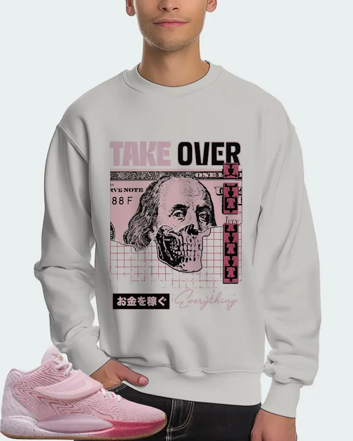 Nike KD 14 Sneaker Matching Grey Sweatshirt (Take Over) - View 4