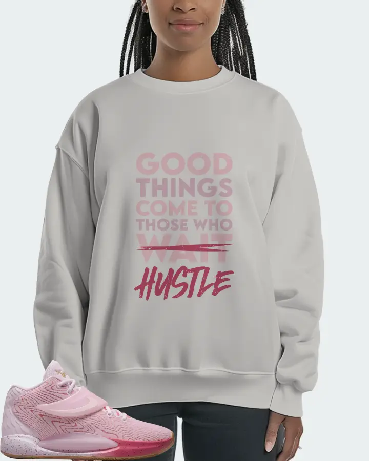 Nike KD 14 Sneaker Matching Grey Sweatshirt (Good Things Come) - View 3