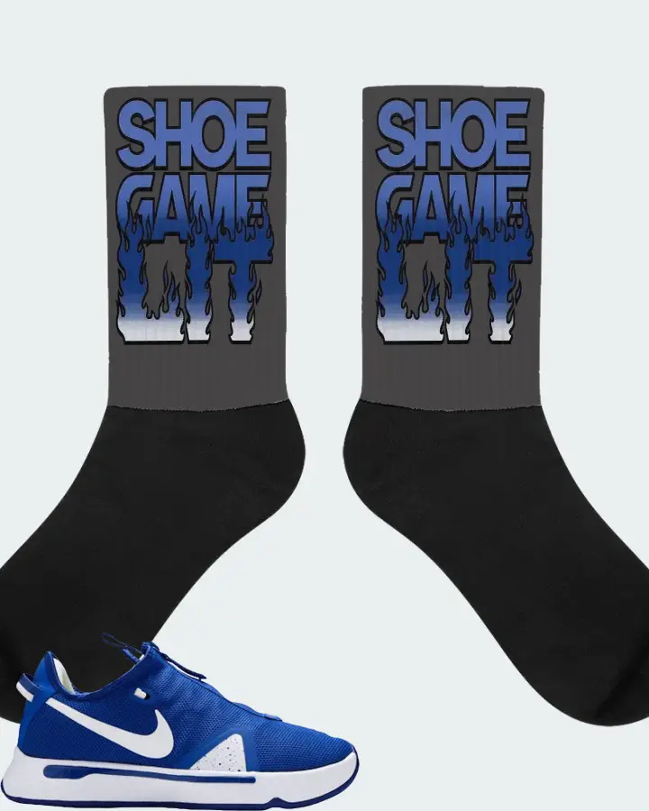 Nike PG 4 Sneaker Matching Dark Grey Socks - Shoe Game Lit Refreshed