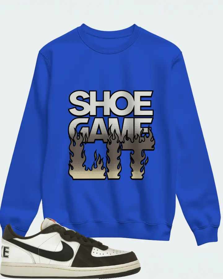 Nike Terminator Low Sneaker Matching Royal Blue Sweatshirt - Shoe Game Lit Refreshed
