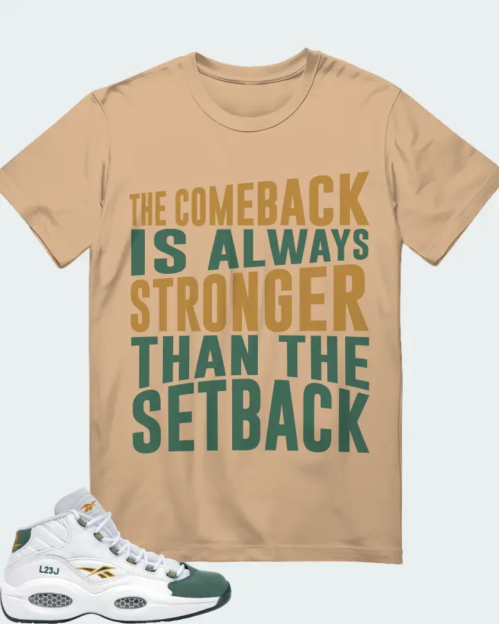 Reebok Question Mid Sneaker Matching Cream T-Shirt - The Comeback