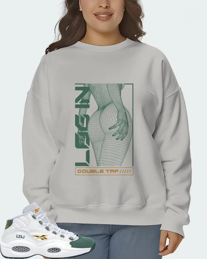 Reebok Question Mid Sneaker Matching Grey Sweatshirt (LOGIN) - View 7