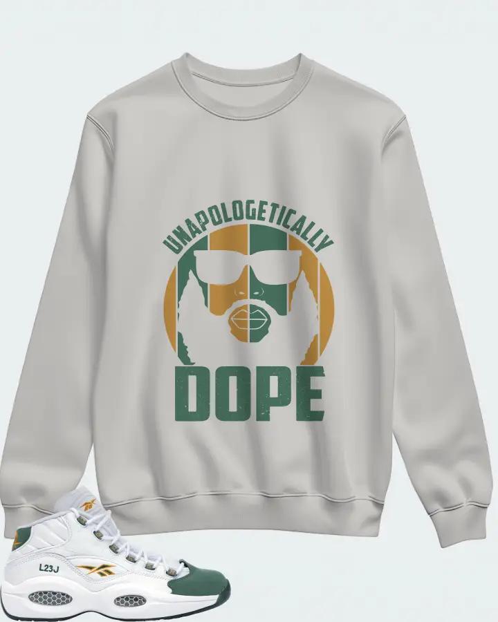 Reebok Question Mid Sneaker Matching Grey Sweatshirt - UNAPOLOGETICALLY DOPE Man