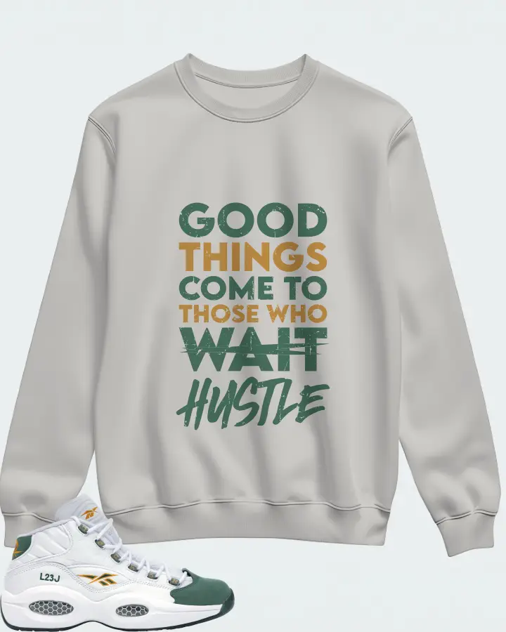 Reebok Question Mid Sneaker Matching Grey Sweatshirt - Good Things Come