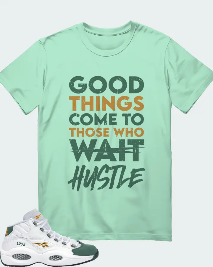 Reebok Question Mid Sneaker Matching Mint T-Shirt - Good Things Come