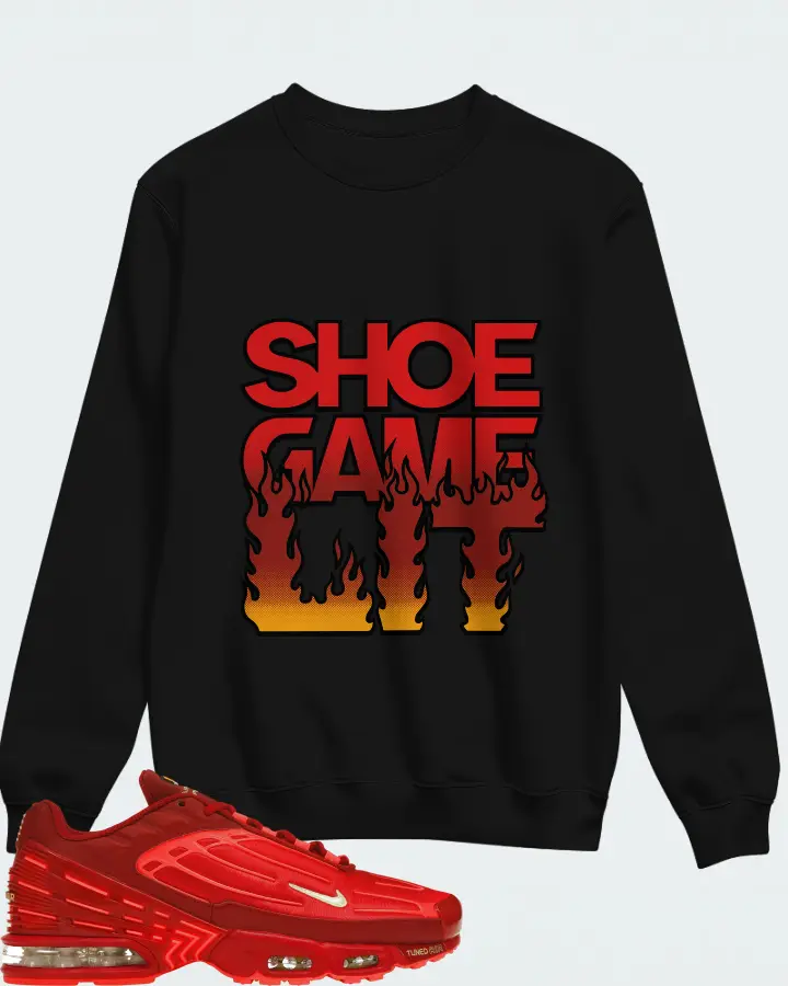 Nike Air Max Plus 3 Sneaker Matching Black Sweatshirt - Shoe Game Lit Refreshed