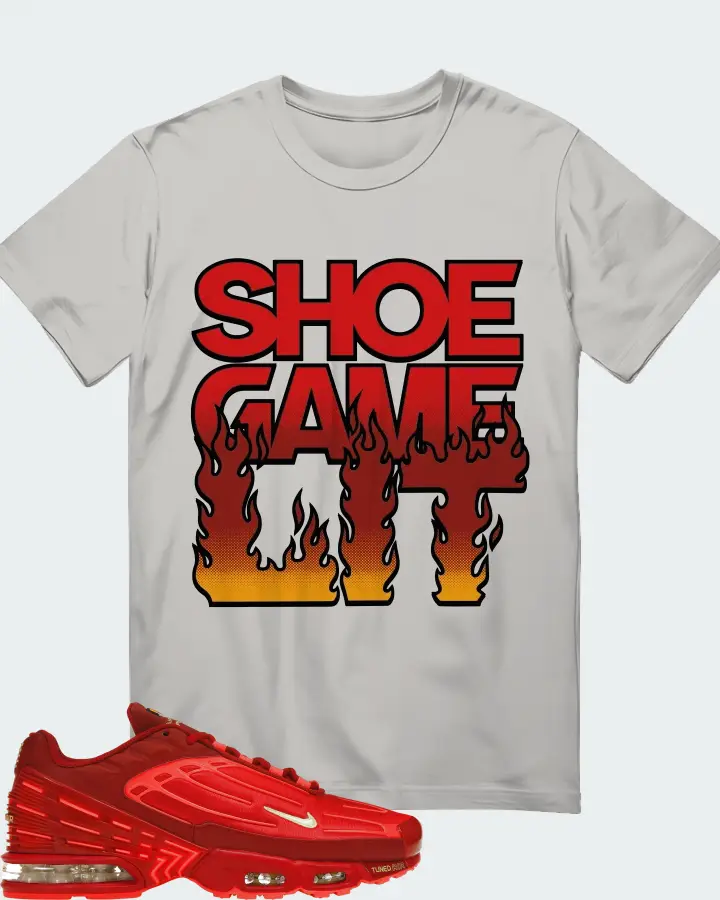 Nike Air Max Plus 3 Sneaker Matching Grey T-Shirt - Shoe Game Lit Refreshed