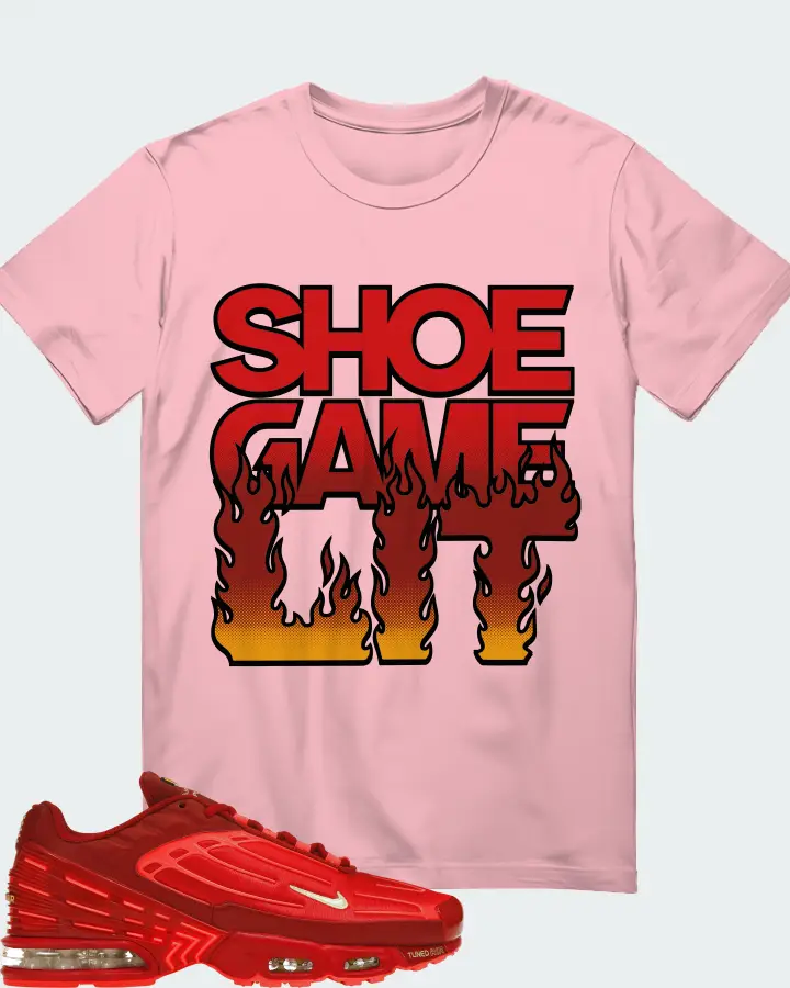 Nike Air Max Plus 3 Sneaker Matching Pink T-Shirt - Shoe Game Lit Refreshed