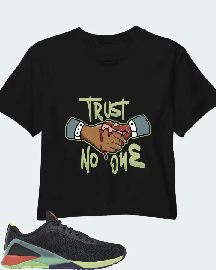 Reebok Nano X1 Sneaker Matching Black Crop Top - Trust No One