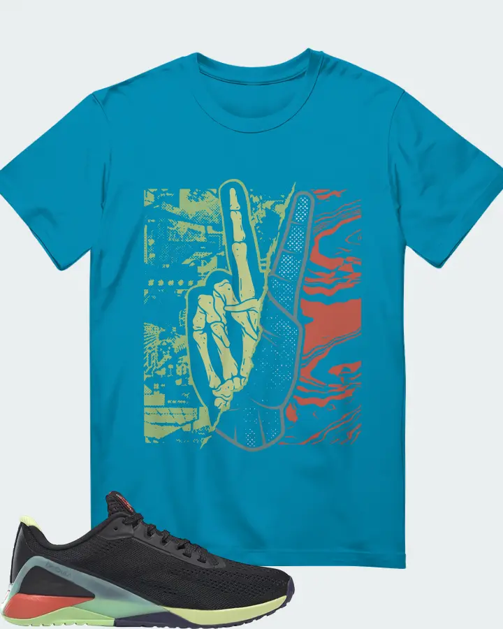 Reebok Nano X1 Sneaker Matching Aqua T-Shirt - Peace of mind