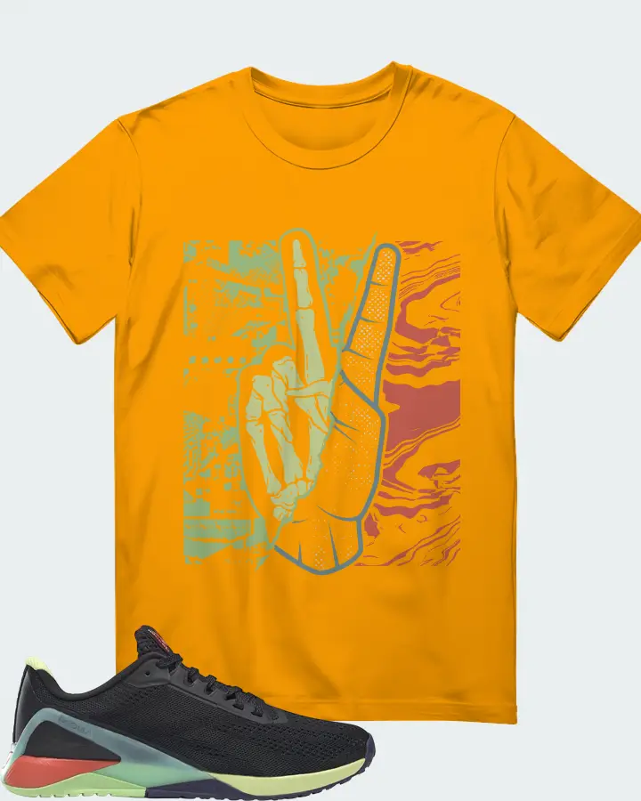 Reebok Nano X1 Sneaker Matching Gold T-Shirt - Peace of mind