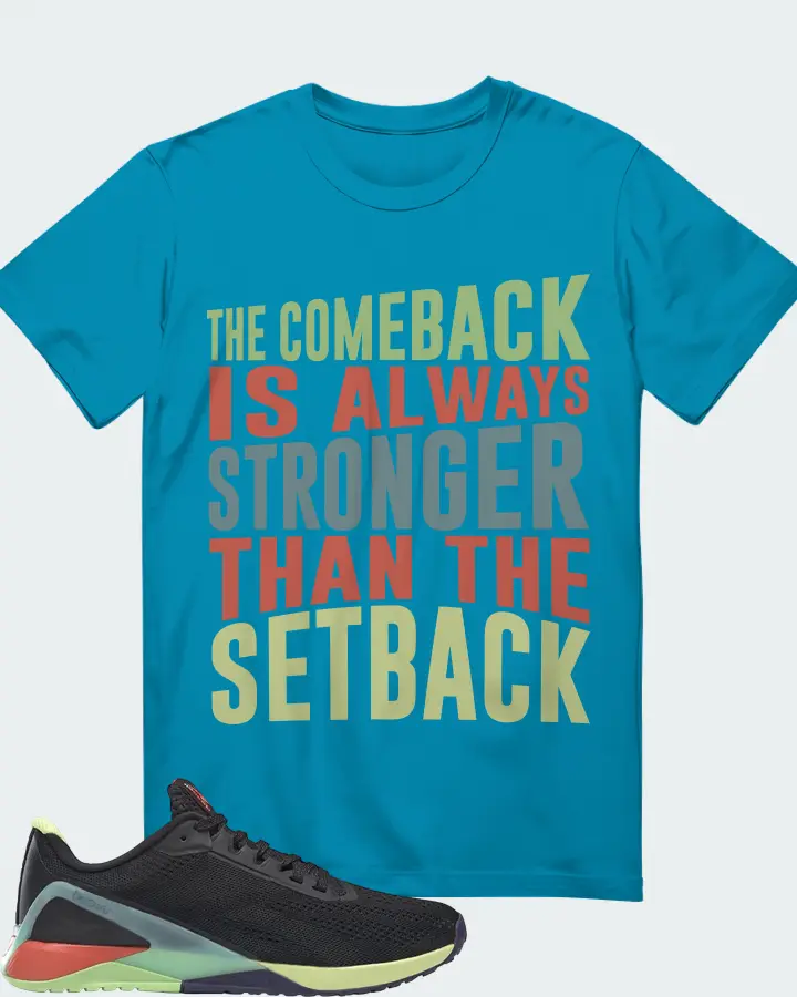 Reebok Nano X1 Sneaker Matching Aqua T-Shirt - The Comeback