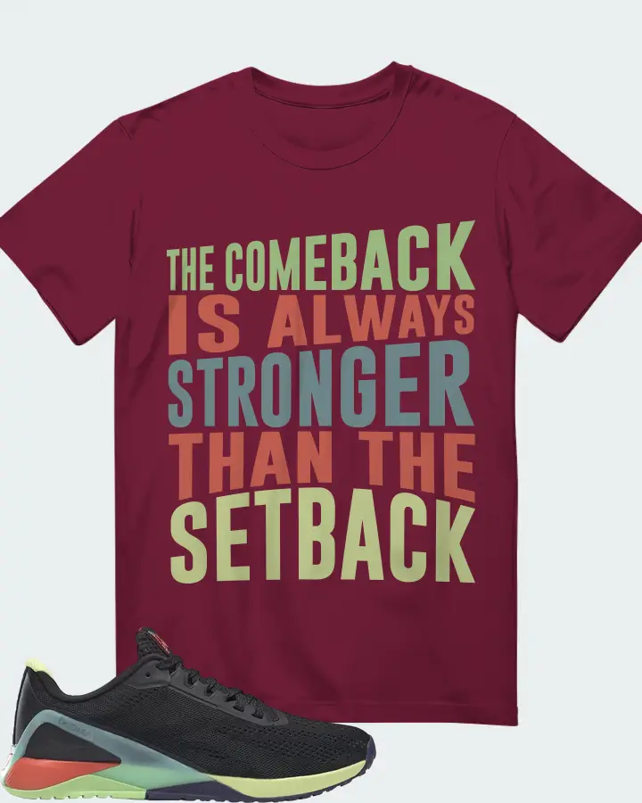 Reebok Nano X1 Sneaker Matching Maroon Gildan T-Shirt - The Comeback