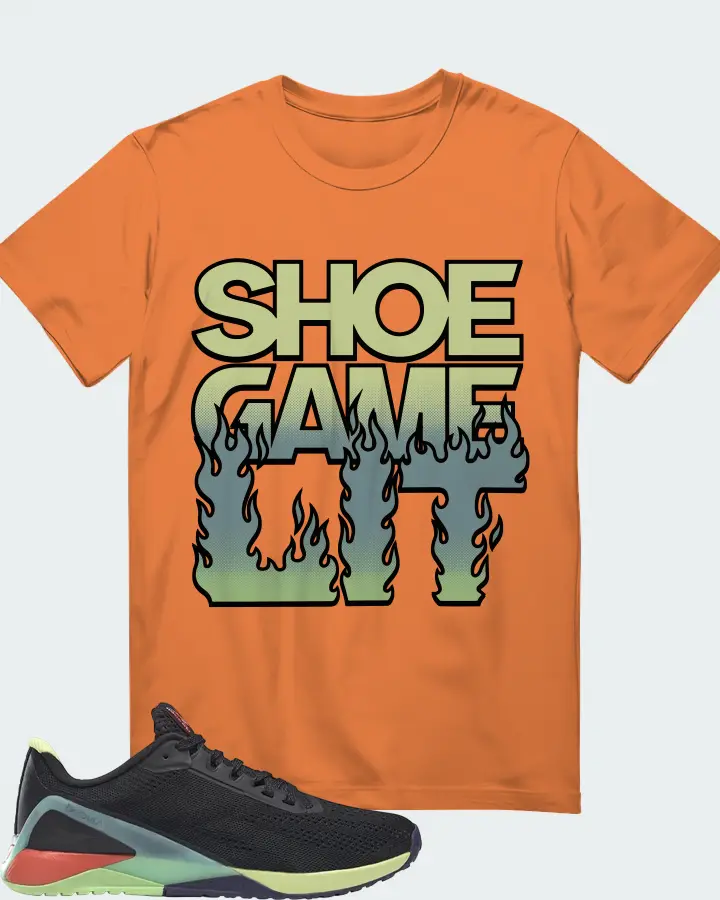 Reebok Nano X1 Sneaker Matching Burnt Orange T-Shirt - Shoe Game Lit Refreshed