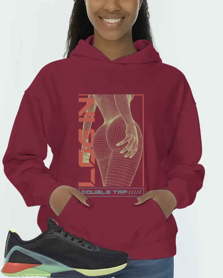 Reebok Nano X1 Sneaker Matching Maroon Hoodie (LOGIN) - View 3