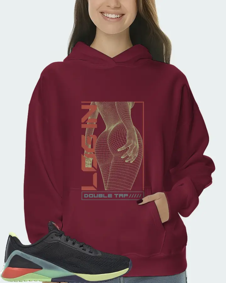 Reebok Nano X1 Sneaker Matching Maroon Hoodie (LOGIN) - View 5