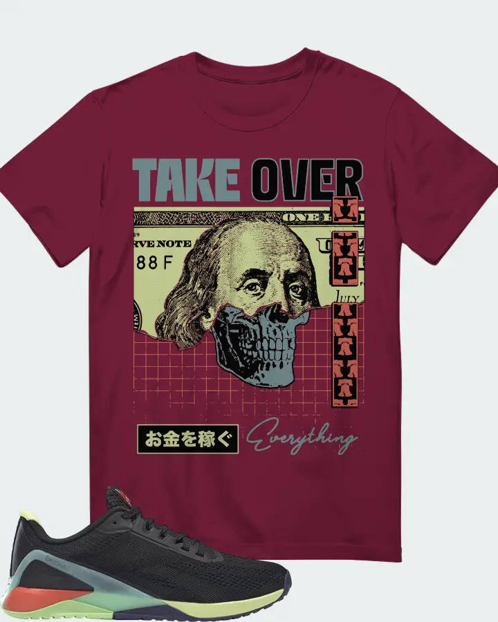 Reebok Nano X1 Sneaker Matching Maroon Gildan T-Shirt - Take Over