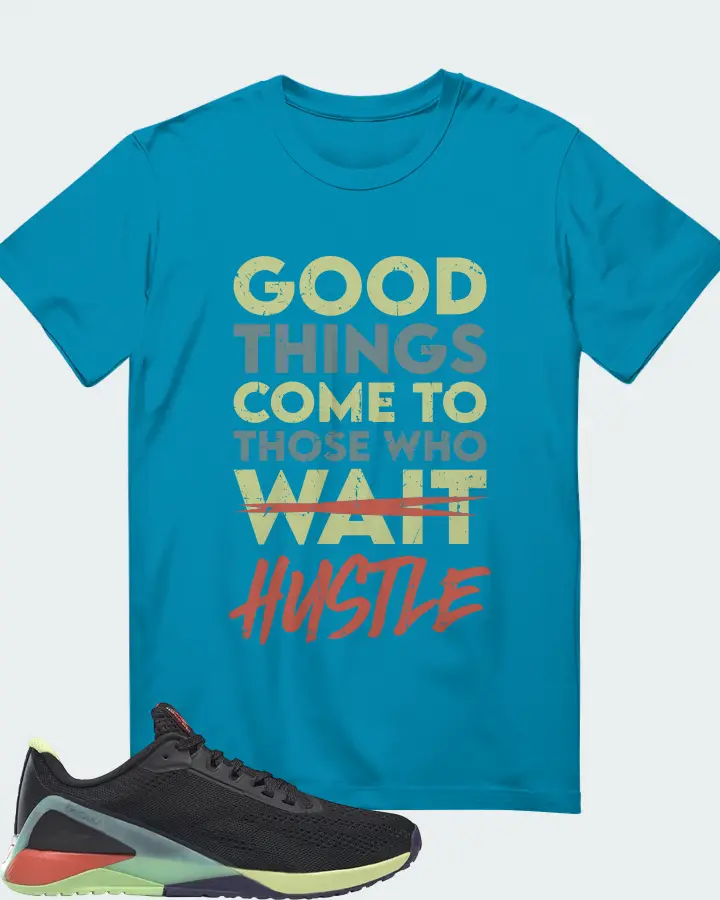 Reebok Nano X1 Sneaker Matching Aqua T-Shirt - Good Things Come