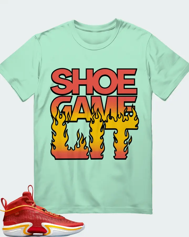 Jordan 36 PE Sneaker Matching Mint T-Shirt - Shoe Game Lit Refreshed