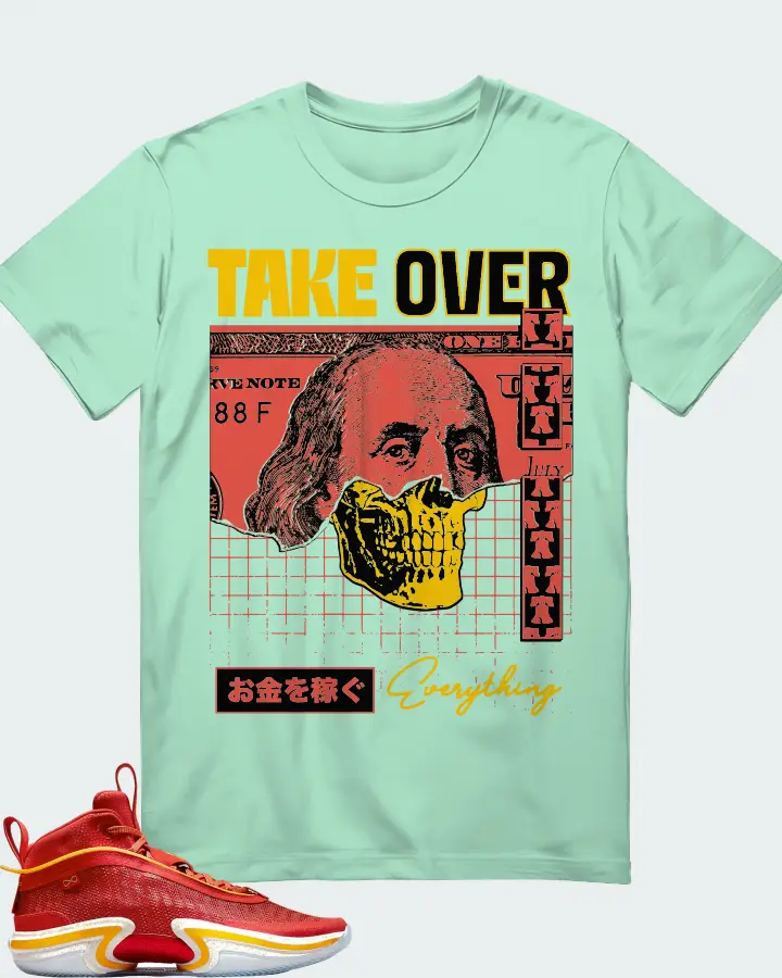 Jordan 36 PE Sneaker Matching Mint T-Shirt - Take Over
