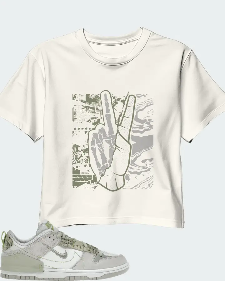 Nike Dunk Low Disrupt 2 Sneaker Matching Ecru White Crop Top - Peace of mind
