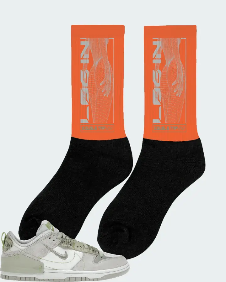 Nike Dunk Low Disrupt 2 Sneaker Matching Orange Socks (LOGIN) - View 3