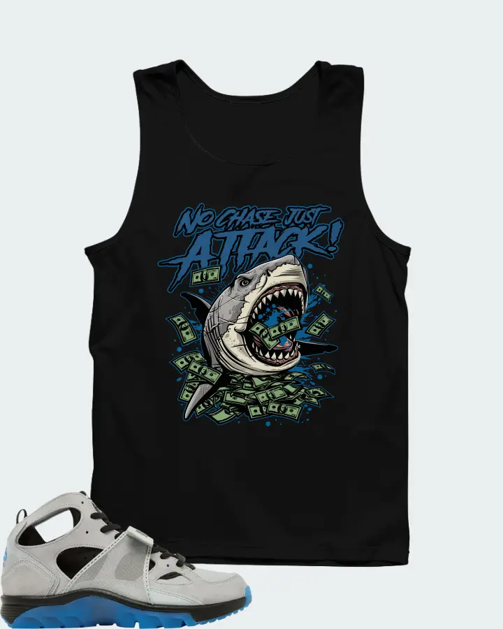 Air Trainer Huarache Wolf Grey Star Blue Matching Tank Top
