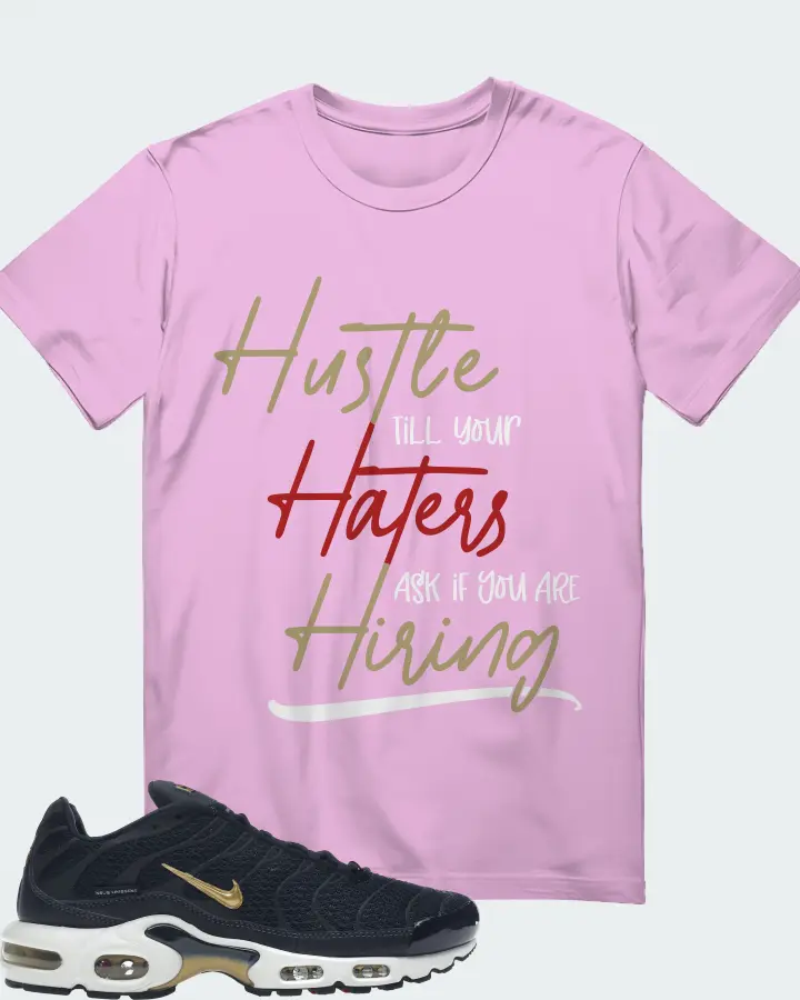 Nike Air Max Plus Sneaker Matching Lilac T-Shirt - HUSTLE TILL YOUR HATERS ASK