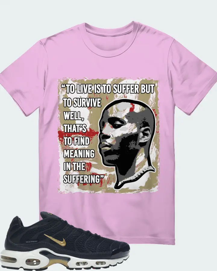 Nike Air Max Plus Sneaker Matching Lilac T-Shirt - DMX Suffer Quote