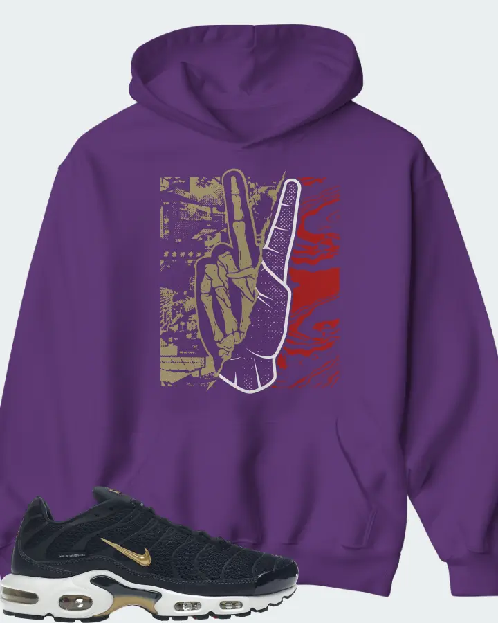 Nike Air Max Plus Sneaker Matching Purple Hoodie - Peace of mind
