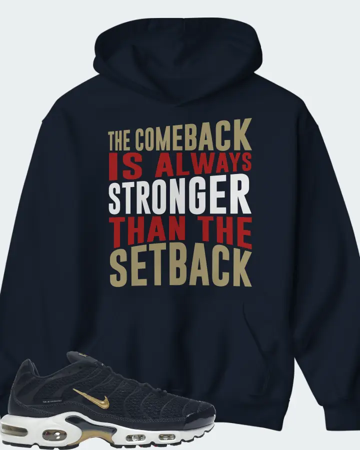 Nike Air Max Plus Sneaker Matching Navy Kid's Hoodie - The Comeback