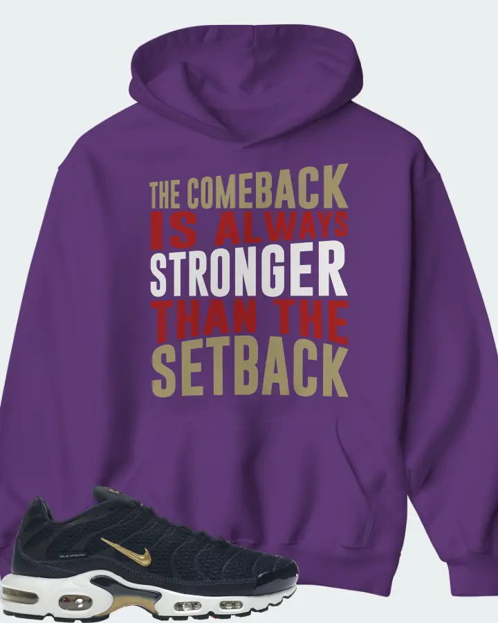 Nike Air Max Plus Sneaker Matching Purple Hoodie - The Comeback