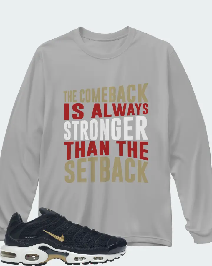 Nike Air Max Plus Sneaker Matching Grey Long Sleeve T-Shirt - The Comeback