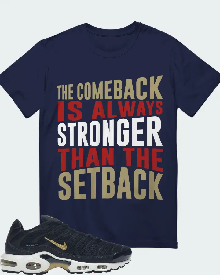 Nike Air Max Plus Sneaker Matching Navy Gildan T-Shirt - The Comeback
