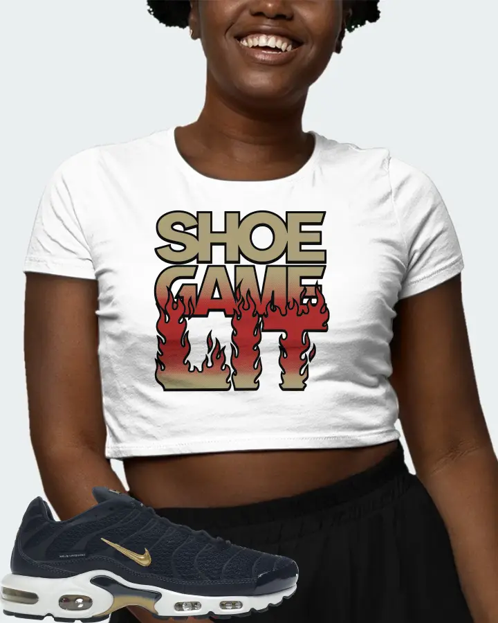 Nike Air Max Plus Sneaker Matching White Crop Top (Shoe Game Lit Refreshed) - View 3