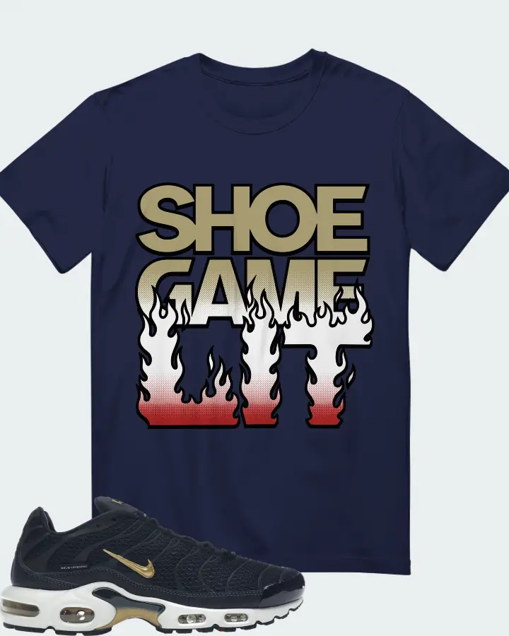 Nike Air Max Plus Sneaker Matching Navy Gildan T-Shirt - Shoe Game Lit Refreshed