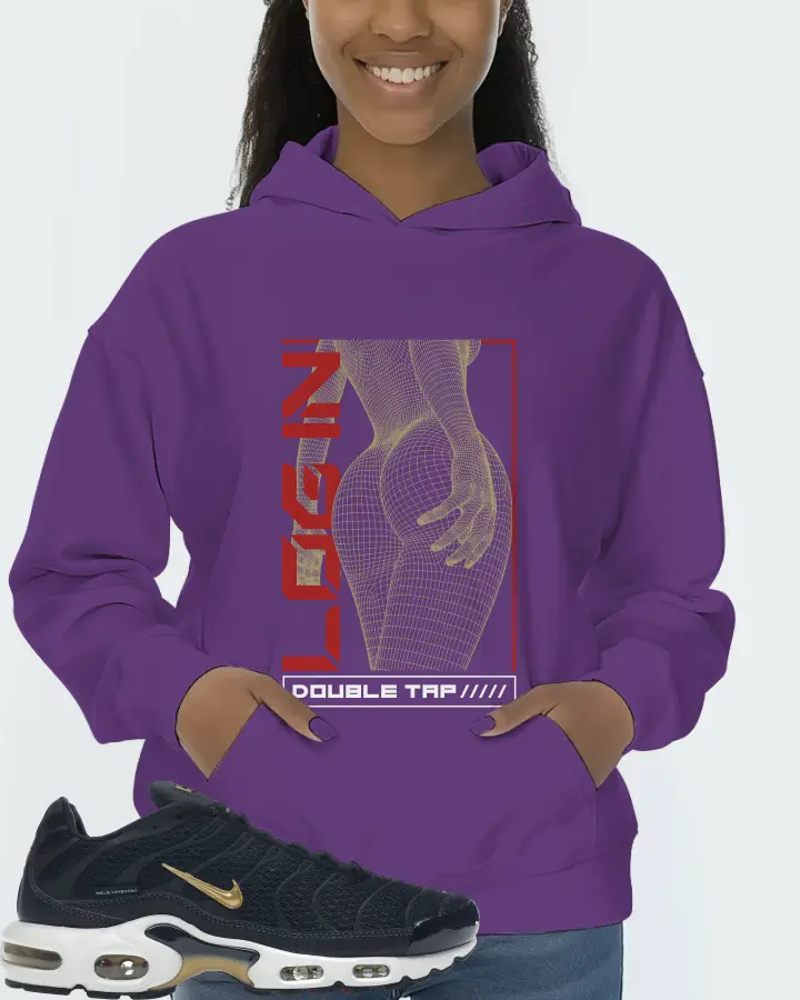 Nike Air Max Plus Sneaker Matching Purple Hoodie (LOGIN) - View 3