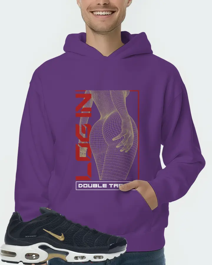 Nike Air Max Plus Sneaker Matching Purple Hoodie (LOGIN) - View 4