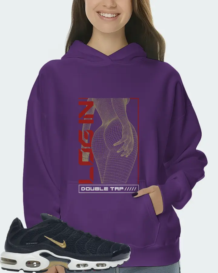 Nike Air Max Plus Sneaker Matching Purple Hoodie (LOGIN) - View 5