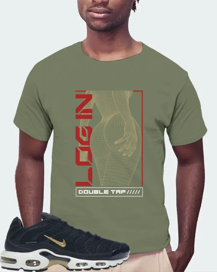 Nike Air Max Plus Sneaker Matching Olive Gildan T-Shirt (LOGIN) - View 4