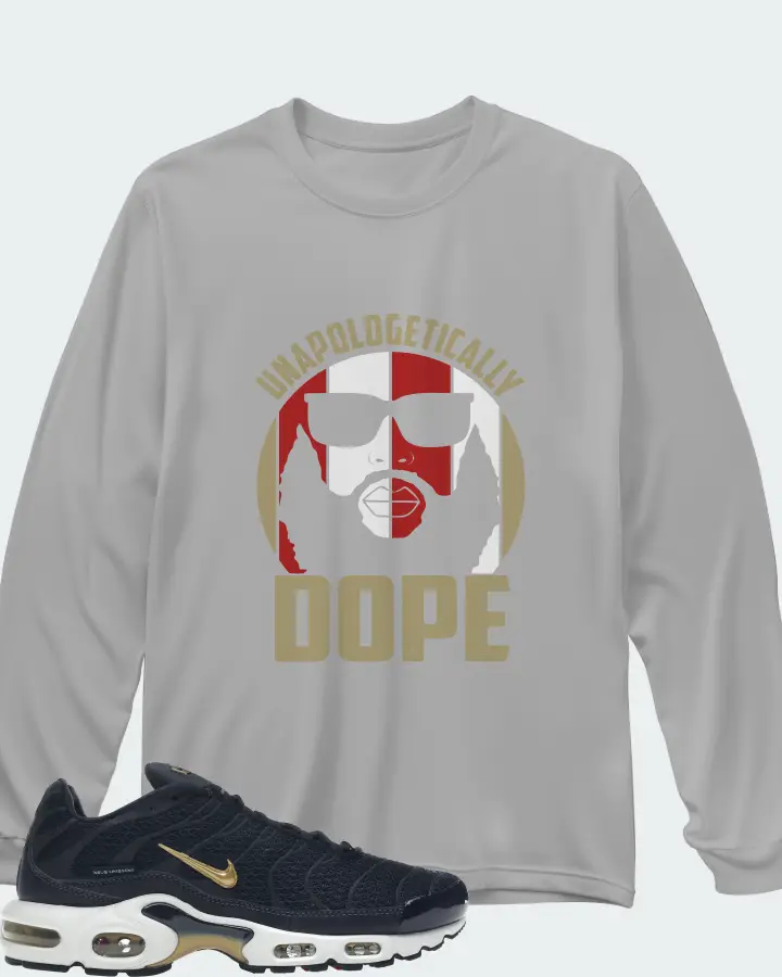Nike Air Max Plus Sneaker Matching Grey Long Sleeve T-Shirt - UNAPOLOGETICALLY DOPE Man