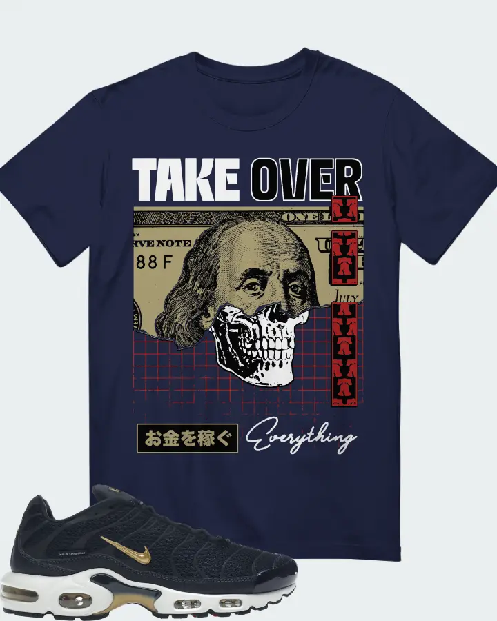 Nike Air Max Plus Sneaker Matching Navy Gildan T-Shirt - Take Over