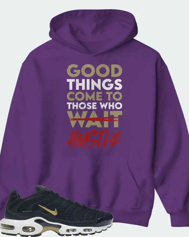 Nike Air Max Plus Sneaker Matching Purple Hoodie - Good Things Come