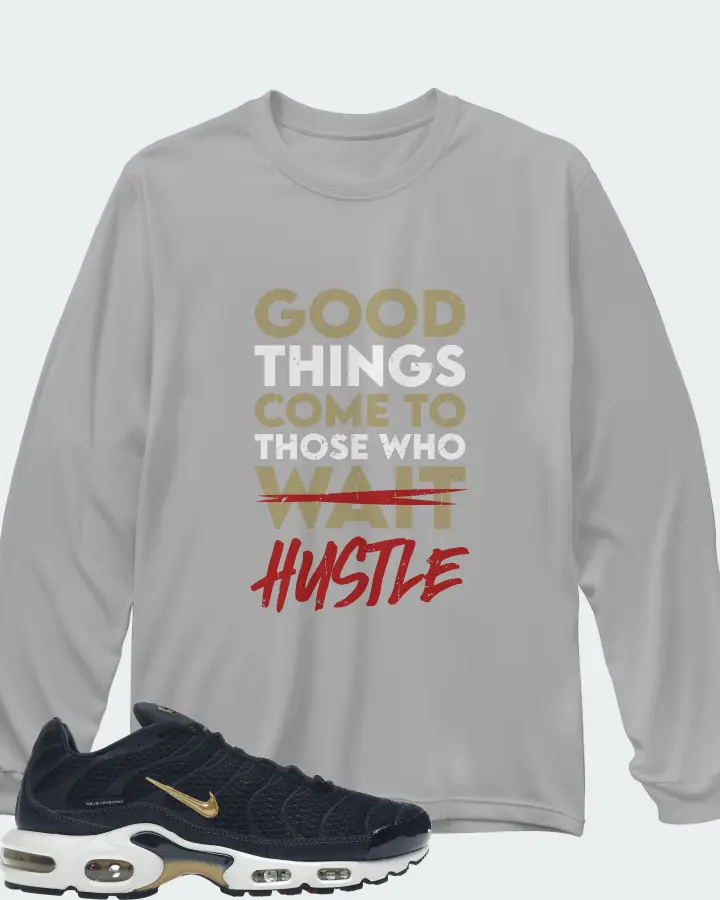 Nike Air Max Plus Sneaker Matching Grey Long Sleeve T-Shirt - Good Things Come