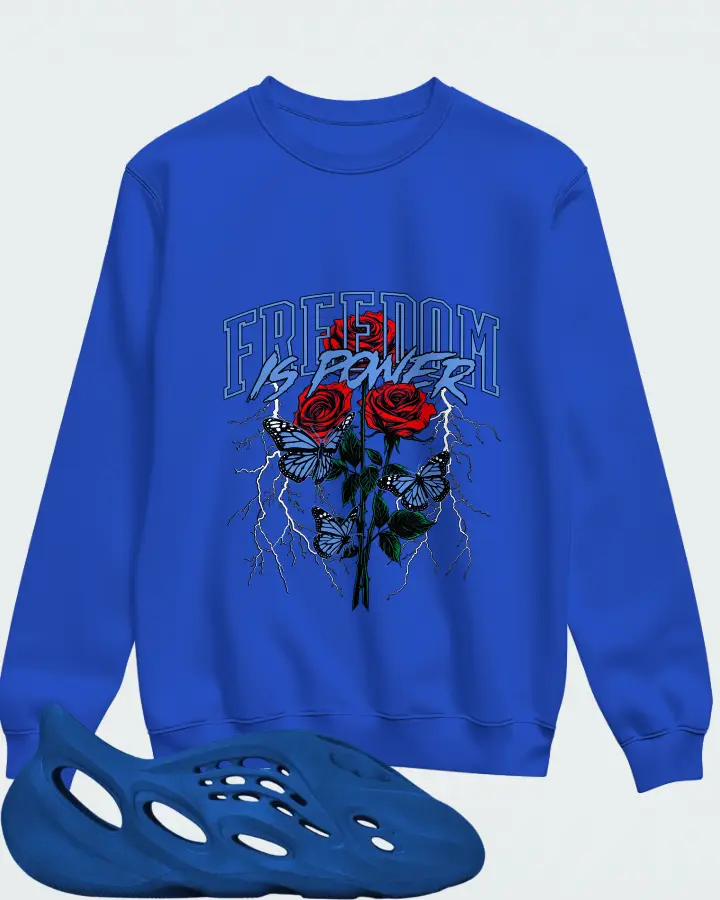 Yeezy Foam Runner Navy Matching Sweatshirt