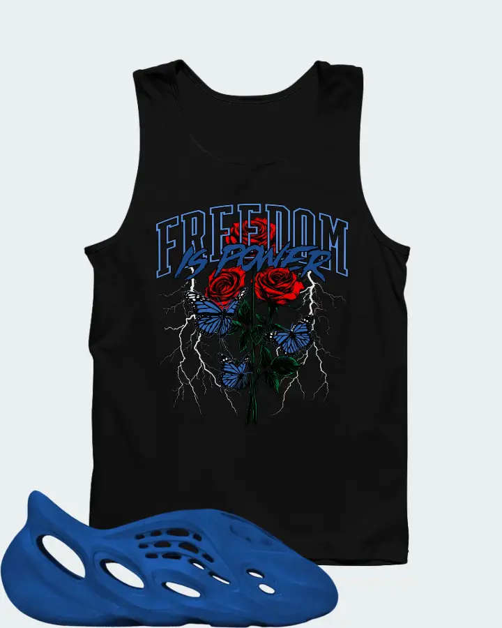 Yeezy Foam Runner Navy Matching Tank Top