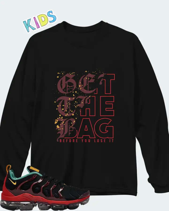 Nike Air VaporMax Plus Full Spec Stained Glass Matching Kid's Long Sleeve T-Shirt