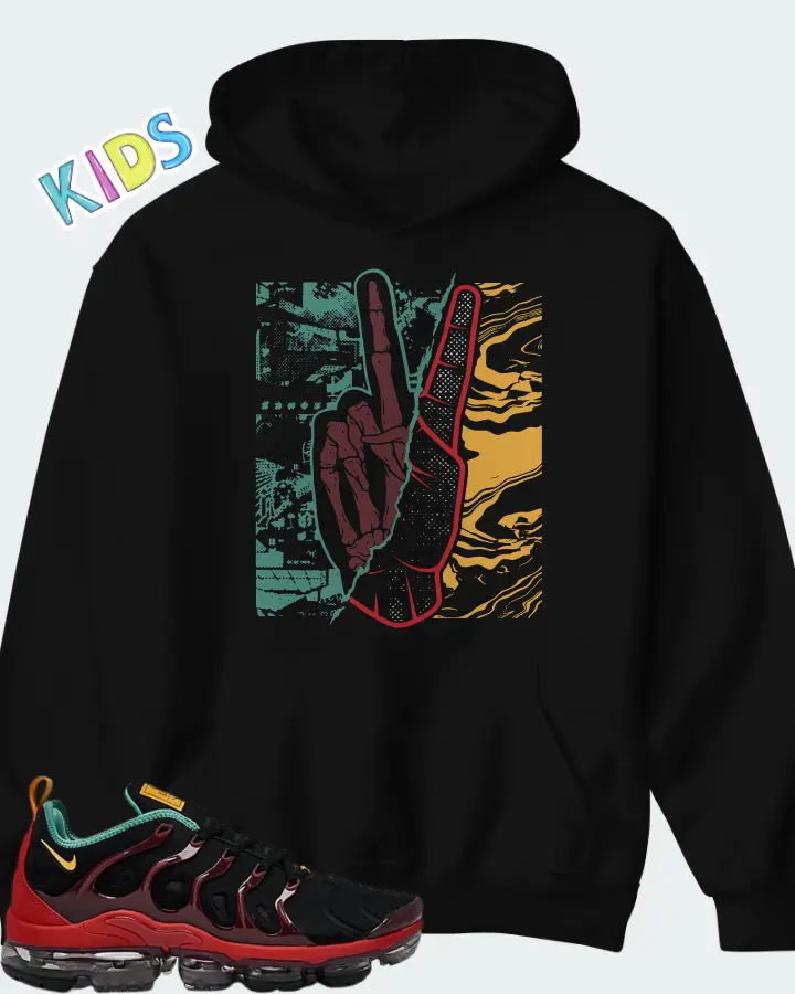 Nike Air VaporMax Plus Full Spec Stained Glass Matching Kid's Hoodie