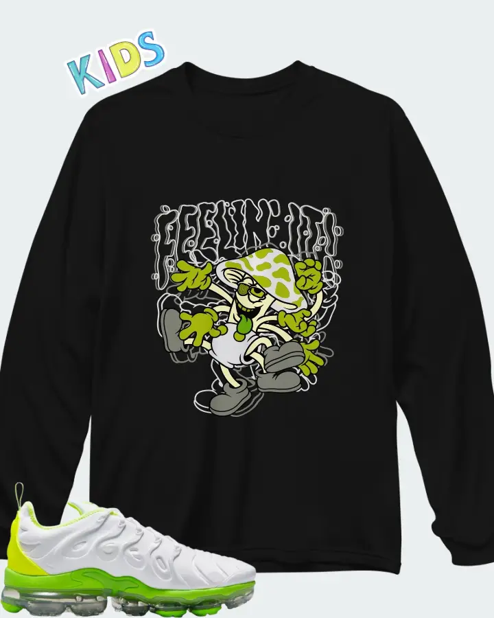 Nike Air VaporMax Plus Tennis Ball Matching Kid's Long Sleeve T-Shirt